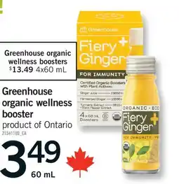 Fortinos GREENHOUSE ORGANIC WELLNESS BOOSTERS offer
