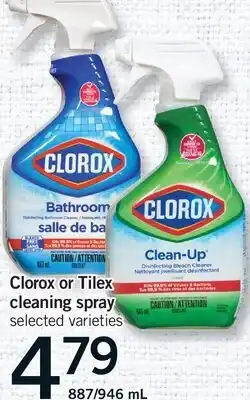 Fortinos CLOROX OR TILEX CLEANING SPRAY, 887/946 ML offer