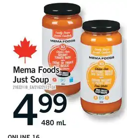 Fortinos MEMA FOODS JUST SOUP offer