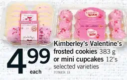 Fortinos KIMBERLEY'S VALENTINE'S FROSTED COOKIES, 383 G OR MINI CUPCAKES, 12'S offer