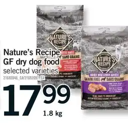 Fortinos NATURE'S RECIPE GF DRY DOG FOOD offer