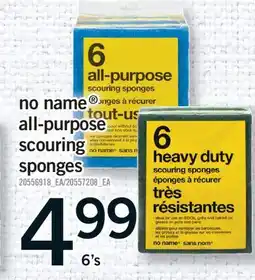 Fortinos NO NAME ALL-PURPOSE SCOURING SPONGES, 6'S offer