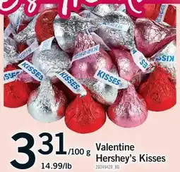 Fortinos VALENTINE HERSHEY'S KISSES offer