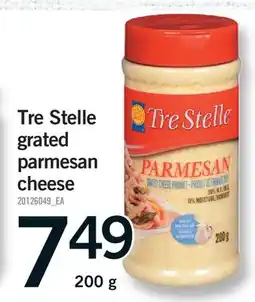Fortinos TRE STELLE GRATED PARMESAN CHEESE offer