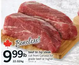 Fortinos BEEF TRI TIP STEAK offer
