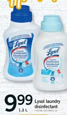 Fortinos LYSOL LAUNDRY DISINFECTANT offer