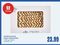 Wholesale Club MARBLE BROWNIE SLICED CHEESECAKE offer