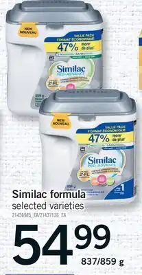 Fortinos SIMILAC FORMULA, 837/589g offer