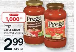 Fortinos PREGO PASTA SAUCE offer