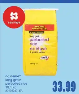 Wholesale Club LONG GRAIN PARBOILED RICE offer