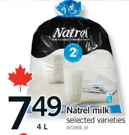 Fortinos NATREL MILK offer