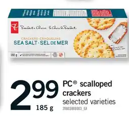 Fortinos PC SCALLOPED CRACKERS offer