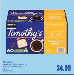 Wholesale Club BREAKFAST BLEND, ROAST OR K-CUPS COFFEE PODS, 60'S offer