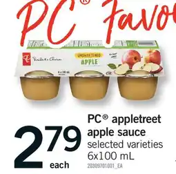 Fortinos PC APPLETREET APPLE SAUCE offer