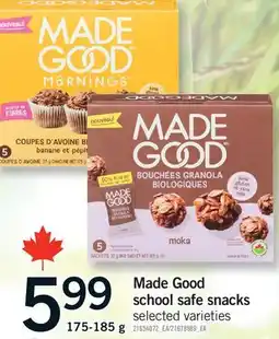 Fortinos MADE GOOD SCHOOL SAFE SNACKS offer