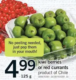 Fortinos kiwi berries or red currants offer