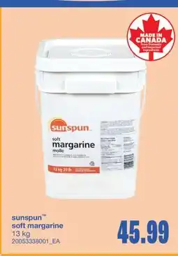 Wholesale Club SUNSPUN SOFT MARGARINE offer