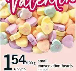 Fortinos SMALL CONVERSATION HEARTS offer