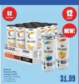 Wholesale Club TROPICAL VIBE ENERGY DRINKS offer