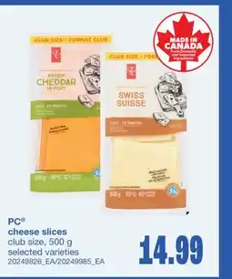 Wholesale Club CHEESE SLICES offer