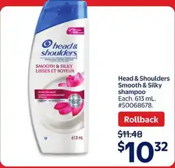 Walmart Head & Shoulders Smooth & Silky shampoo offer