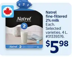 Walmart Natrel fine-filtered 2% milk offer