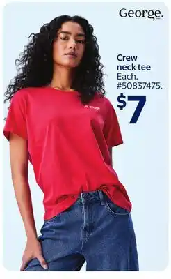 Walmart Crew neck tee offer