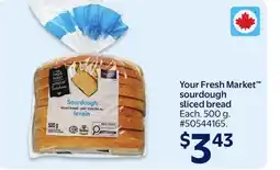 Walmart Your Fresh Market sourdough sliced bread offer