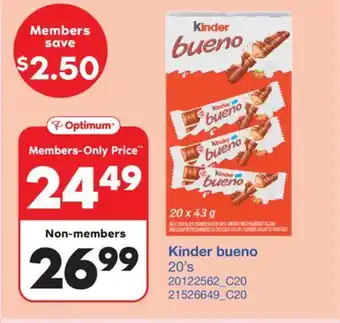 Wholesale Club BUENO, 20'S offer