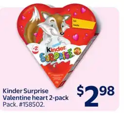 Walmart Kinder Surprise Valentine Heart 2-Pack offer