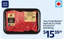 Walmart Your Fresh Market beef stir fry strips offer