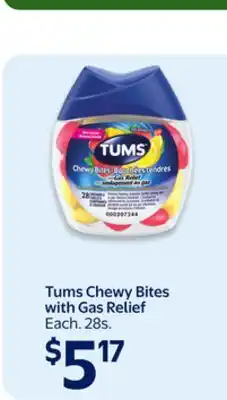 Walmart Tums Chewy Bites with Gas Relief offer