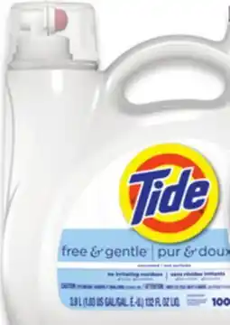 Walmart Tide Free & Gentle liquid detergent 100 loads offer