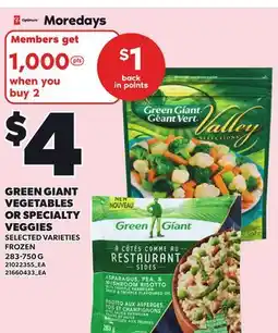 Independent Grocer GREEN GIANT VEGETABLES offer