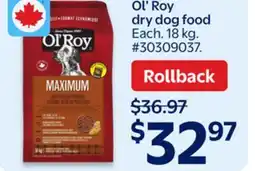 Walmart Ol' Roy dry dog food offer