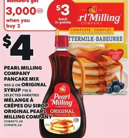 Independent Grocer PEARL MILLING COMPANY PANCAKE MIX, 905 G OR ORIGINAL SYRUP, 710 G offer