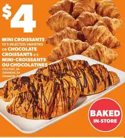 Independent Grocer MINI CROISSANTS 10'S SELECTED VARIETIES OR CHOCOLATE CROISSANTS 4'S offer