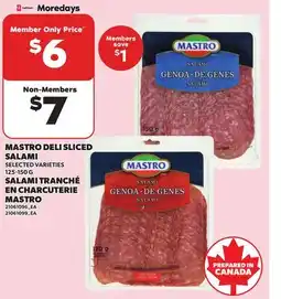 Independent Grocer MASTRO DELI SLICED SALAMI offer