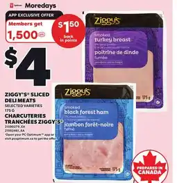 Independent Grocer ZIGGY'S SLICED DELI MEATS offer