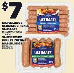 Independent Grocer MAPLE LODGE ULTIMATE CHICKEN SAUSAGES offer