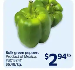 Walmart Bulk green peppers offer