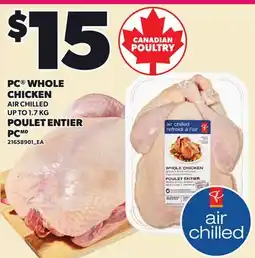 Independent Grocer PC WHOLE CHICKEN, UP TO offer