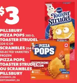 Independent Grocer PILLSBURY PIZZA POPS, 380 G, TOASTER STRUDEL, 326 G OR SCRAMBLES, 204 G offer