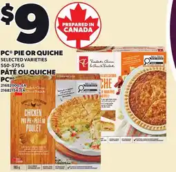 Independent Grocer PC PIE OR QUICHE offer