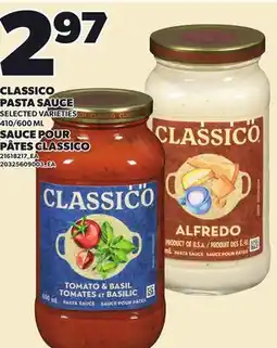 Independent Grocer CLASSICO PASTA SAUCE, 410/600 ML offer
