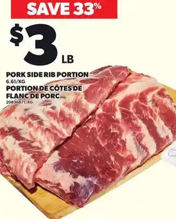 Independent Grocer PORK SIDE RIB PORTION offer