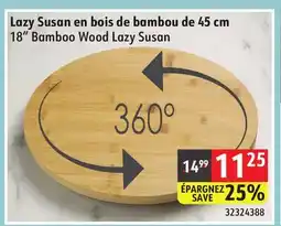 Sushi Shop 18 Bamboo Wood Lazy Susan offer