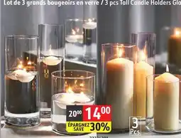 Sushi Shop 3 pcs Tall Candle Holders Glass offer