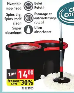 Sushi Shop 360 Degree Foot Pedal Cyclone Spin Mop offer
