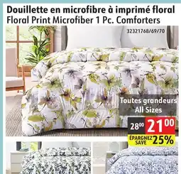 Sushi Shop Floral Print Microfiber 1 Pc. Comforters offer